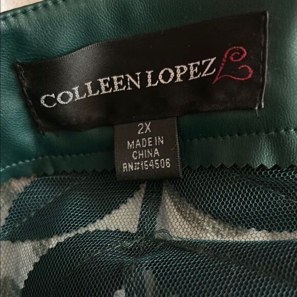 Teal Leaf Pattern Sheer Jacket - Picture 5 of 6